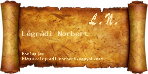 Légrádi Norbert névjegykártya